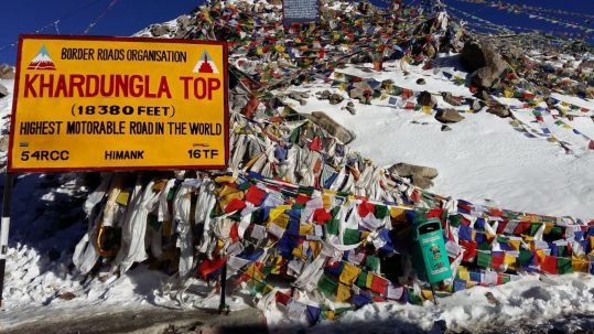 Férias em Ladakh - Passo de Khardung La