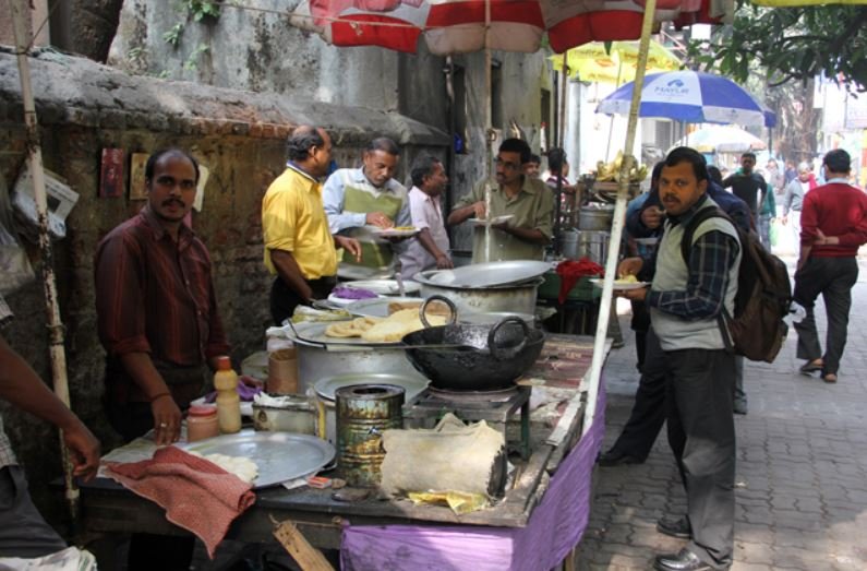 Comida de rua em Calcutá